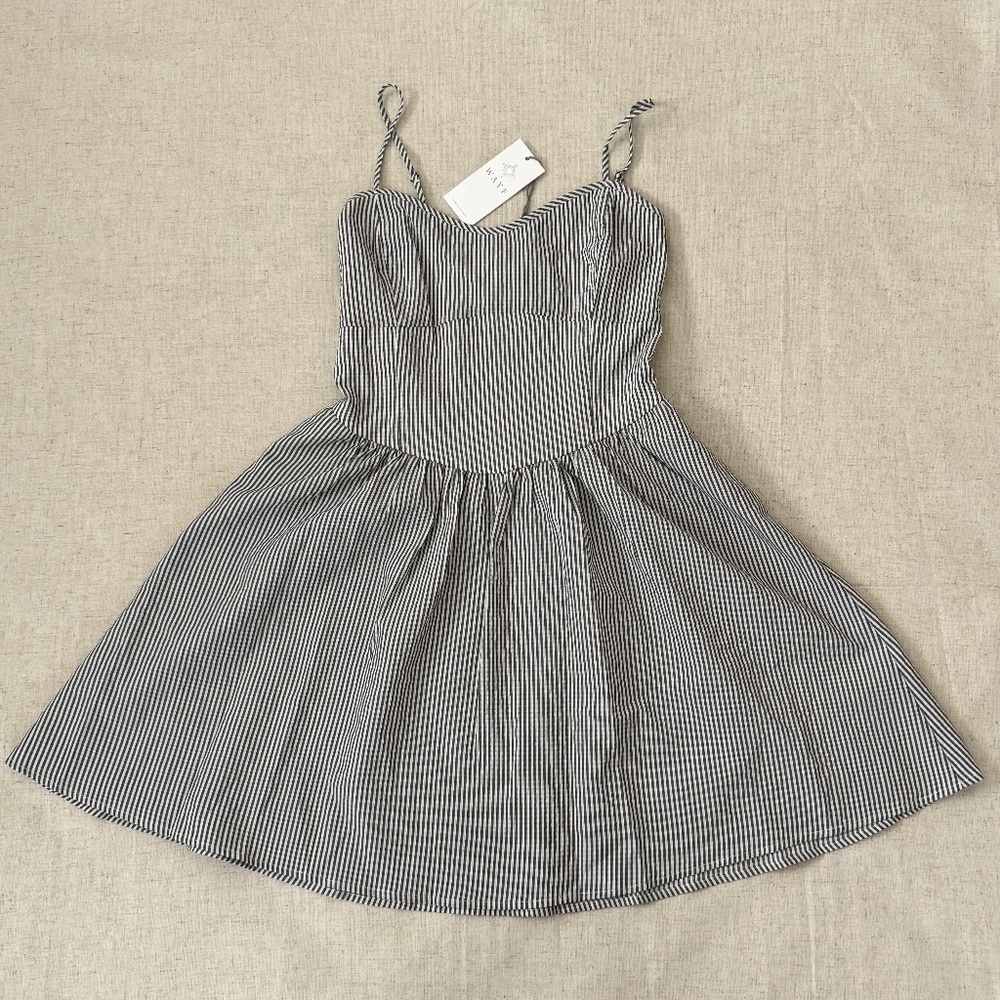 NWT Wayf Striped Mini Dress with Pockets | Size M